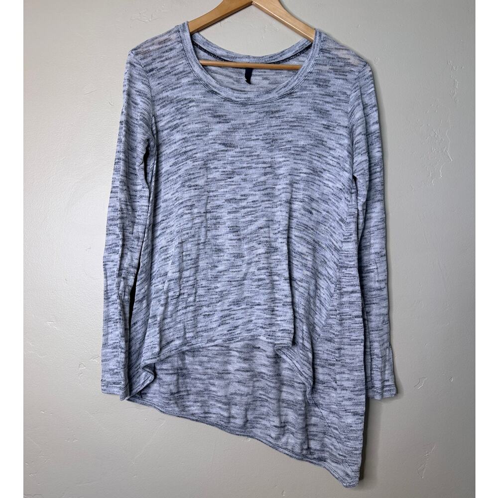 Anthropologie Left of Center Heather Grey Long Sleeve Asymmetrical Top Small